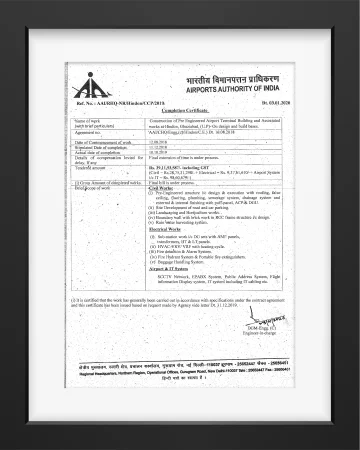 Aaoi Completion Certification Hindon Airport