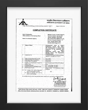 Aaoi Completion Certification Sufdarjung Airport